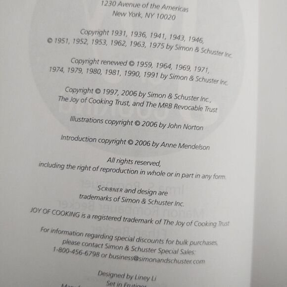 Joy of Cooking COOK BOOK 75th Anniversary Issue HBDJ 1931/2006 - Picture 4 of 5